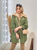 مانتو کراش بغل چهار دکمه کد 4638 - تصویر 21