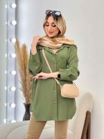 مانتو کراش بغل جهار دکمه کد 4638