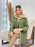مانتو کراش بغل چهار دکمه کد 4638 - تصویر 16