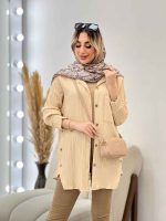 مانتو کراش بغل چهار دکمه کد 4638 - تصویر 15