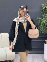 مانتو لینن تک دکمه کد 4646 - تصویر 5