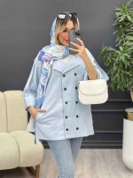 مانتو لینن ده دکمه کد4647 - تصویر 8