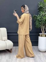 ست مانتو و شلوار دو دکمه جیب نما کد 4634 - تصویر 21