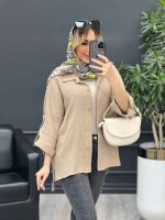 مانتو تک جیب آستین پاگن کد 4644 - تصویر 7