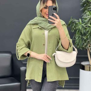 مانتو تک جیب آستین پاگن کد 4644