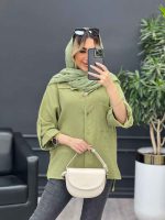 مانتو تک جیب آستین پاگن کد 4644 - تصویر 19