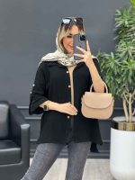 مانتو تک جیب آستین پاگن کد 4644 - تصویر 5
