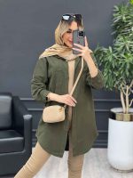 مانتو پشت پیله دو جیب کد 4641 - تصویر 20