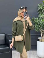 مانتو پشت پیله دو جیب کد 4641 - تصویر 26
