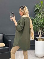 مانتو پشت پیله دو جیب کد 4641 - تصویر 9