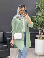 مانتو پشت پیله دو جیب کد 4641 - تصویر 15