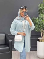 مانتو پشت پیله دو جیب کد 4641 - تصویر 3