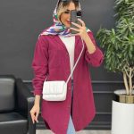 مانتو پشت پیله دو جیب کد 4641