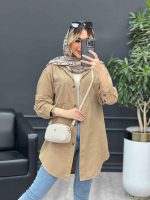 مانتو پشت پیله دو جیب کد 4641 - تصویر 2
