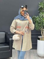 مانتو لینن طرح لوزی کد 4636 - تصویر 19
