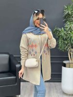 مانتو لینن طرح لوزی کد 4636 - تصویر 6