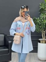 مانتو لینن طرح لوزی کد 4636 - تصویر 12