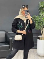 مانتو لینن طرح لوزی کد 4636 - تصویر 3