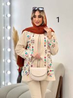 مانتو لینن نچرال طرح سنتی کد 4651 - تصویر 13
