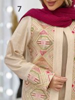 مانتو لینن نچرال طرح سنتی کد 4651 - تصویر 6
