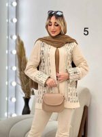 مانتو لینن نچرال طرح سنتی کد 4651 - تصویر 3