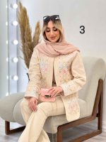 مانتو لینن نچرال طرح سنتی کد 4651 - تصویر 9