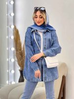 مانتو جین دو جیب کد 4375 - تصویر 19