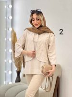 شومیز جلو بسته دو تکه کد 4630 - تصویر 18