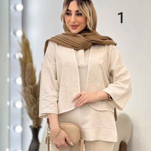 شومیز جلو بسته دو تکه کد 4630