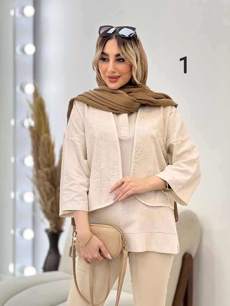 شومیز جلو بسته دو تکه کد 4630 شومیز جلو بسته دو تکه کد 4630