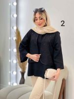 شومیز جلو بسته دو تکه کد 4630 - تصویر 6