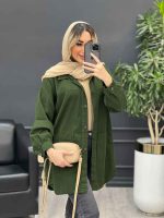 مانتو کتان برش دار دو جیب کد 4652 - تصویر 7