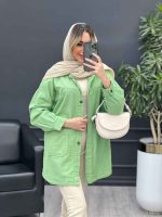 مانتو کتان برش دار دو جیب کد 4652 - تصویر 10
