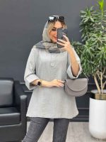مانتو کرسپو یقه سه دکمه کد 4530 - تصویر 12