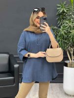 مانتو کرسپو یقه سه دکمه کد 4530 - تصویر 11