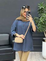 مانتو کرسپو یقه سه دکمه کد 4530 - تصویر 16