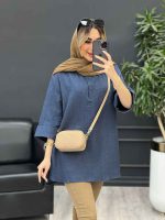 مانتو کرسپو یقه سه دکمه کد 4530 - تصویر 9
