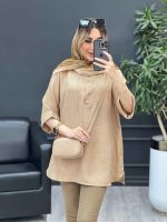 مانتو کرسپو یقه سه دکمه کد 4530 - تصویر 20