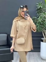 مانتو کرسپو یقه سه دکمه کد 4530 - تصویر 17
