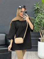 مانتو کرسپو یقه سه دکمه کد 4530 - تصویر 8