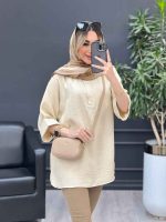 مانتو کرسپو یقه سه دکمه کد 4530 - تصویر 22