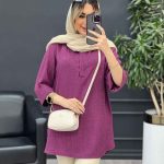 مانتو کرسپو یقه سه دکمه کد 4530