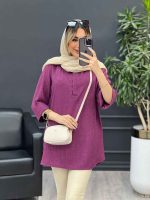 مانتو کرسپو یقه سه دکمه کد 4530