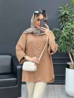 مانتو کرسپو یقه سه دکمه کد 4530 - تصویر 5