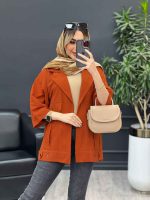 مانتو دو جیب پیله پایین پاگن کد 4579 - تصویر 3