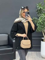 مانتو دو جیب پیله پایین پاگن کد 4579 - تصویر 7