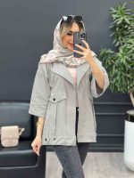 مانتو دو جیب پیله پایین پاگن کد 4579 - تصویر 14