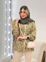 شومیز طرح دار تک جیب کد 4560 - تصویر 7