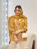 شومیز طرح دار تک جیب کد 4560 - تصویر 16