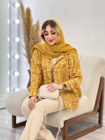 شومیز طرح دار تک جیب کد 4560 - تصویر 3